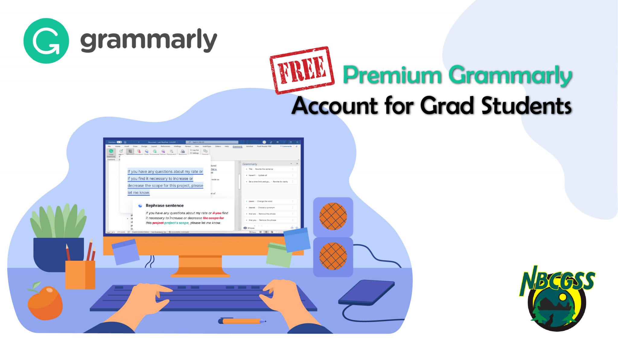 free grammarly premium account for students
